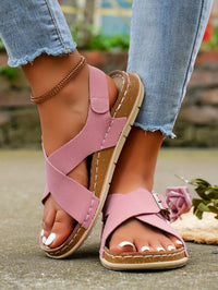 Ankle Strap Flat Sandals – Casual Open Toe Summer Footwear