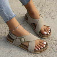 Ankle Strap Flat Sandals – Casual Open Toe Summer Footwear