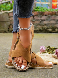 Ankle Strap Flat Sandals – Casual Open Toe Summer Footwear