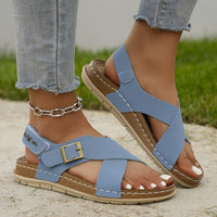 Ankle Strap Flat Sandals – Casual Open Toe Summer Footwear