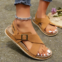 Ankle Strap Flat Sandals – Casual Open Toe Summer Footwear