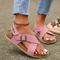 Ankle Strap Flat Sandals – Casual Open Toe Summer Footwear