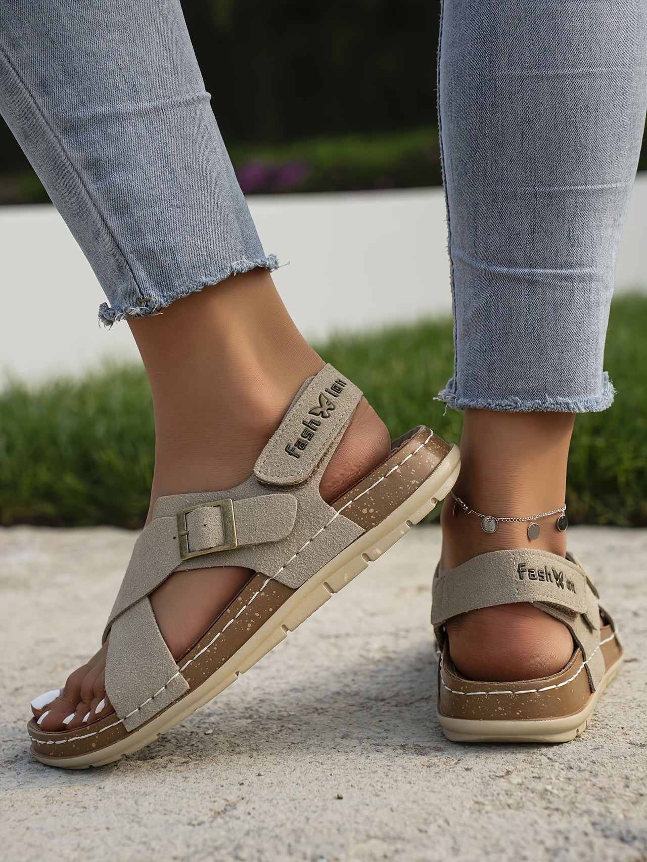 Ankle Strap Flat Sandals – Casual Open Toe Summer Footwear