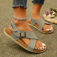 Ankle Strap Flat Sandals – Casual Open Toe Summer Footwear
