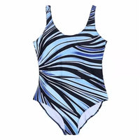 Printed Plus Size One-Piece Swimsuit – Soft Fit with Cotton Blend